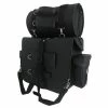 Vance SB2 Plain Black Large Biker Motorcycle Travel Luggage Sissy Bar Bag