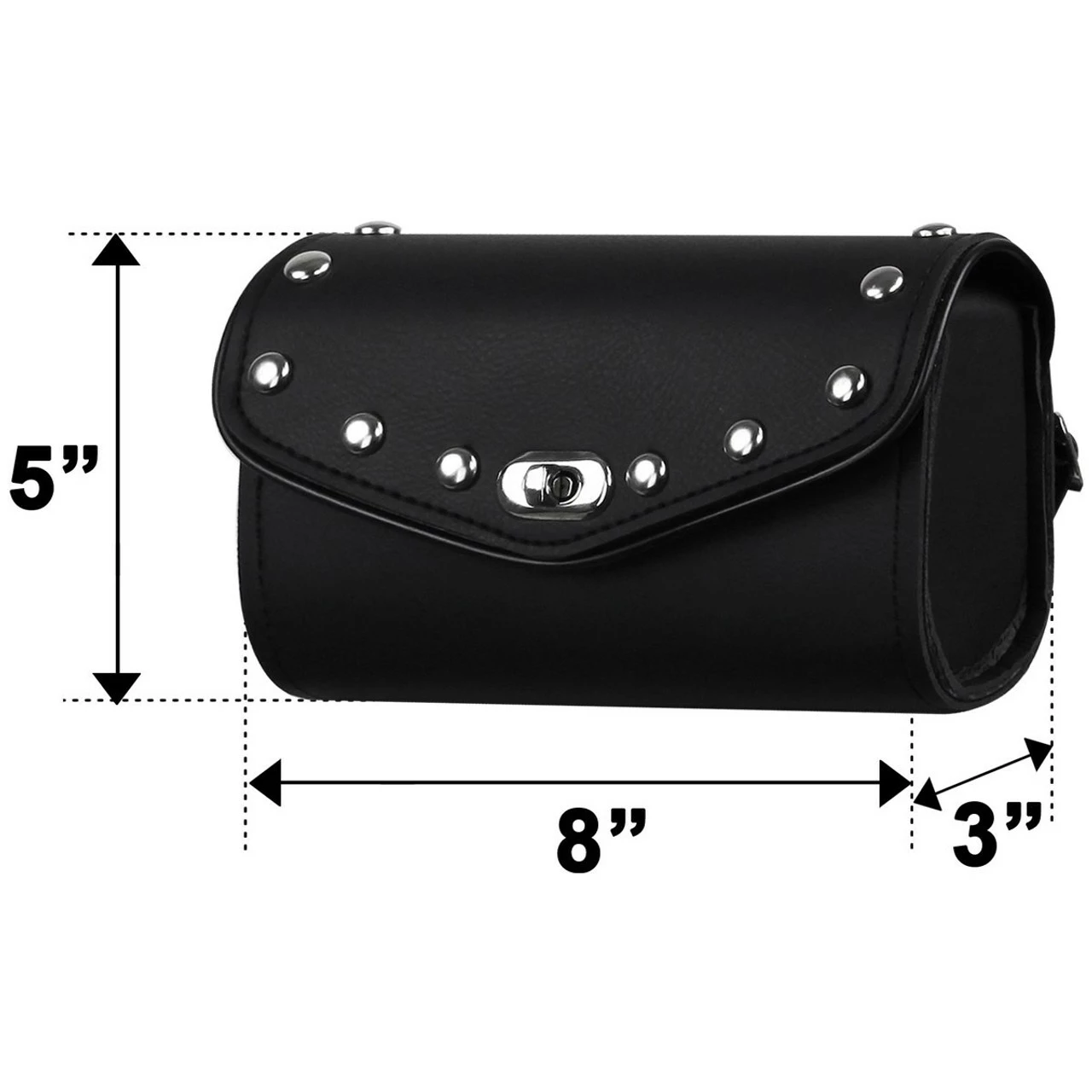 Vance WS40 Small Studded Motorcycle Windshield Bag - Image 2