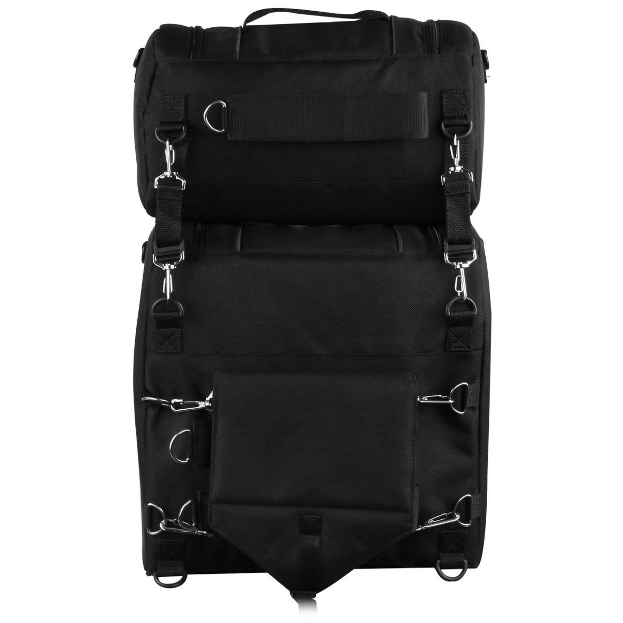 Vance VS1355 Black Nylon Large Heavy Duty Motorcycle Sissy Bar Bag