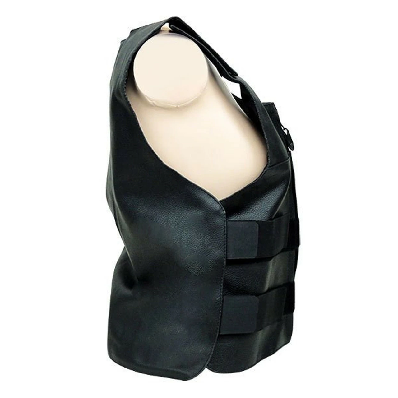 Jafrum LV750 Women's Black Bulletproof Style Biker Leather Motorcycle Vest 5 Jafrum LV750 Women's Black Bulletproof Style Biker Leather Motorcycle Vest - Image 3