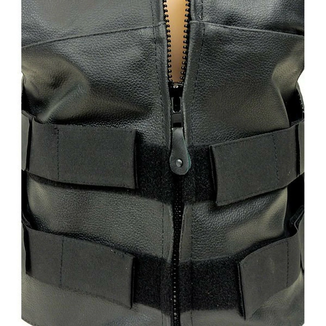 Jafrum LV750 Women's Black Bulletproof Style Biker Leather Motorcycle Vest 7 Jafrum LV750 Women's Black Bulletproof Style Biker Leather Motorcycle Vest - Image 5