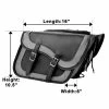 Two Tone Zip-Off Concealed Carry Braided Motorcycle Saddlebags