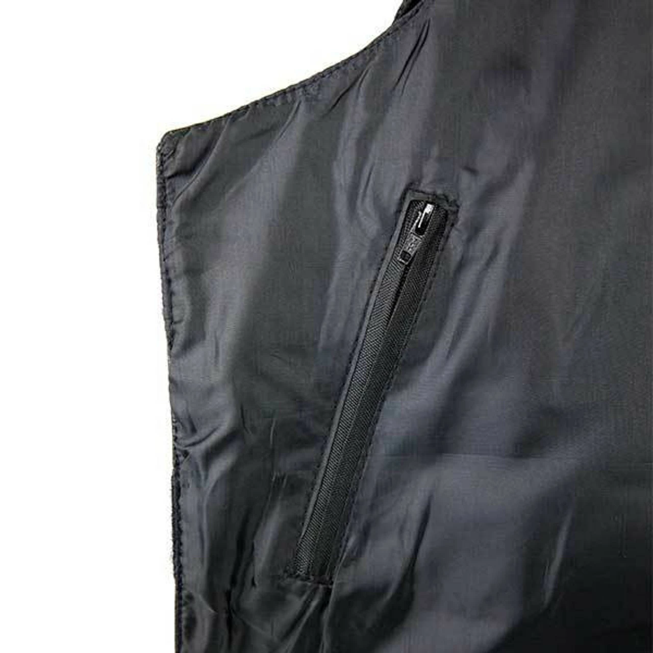 Vance MV101 Men's Bulletproof Style Biker Leather Motorcycle Vest - Image 4