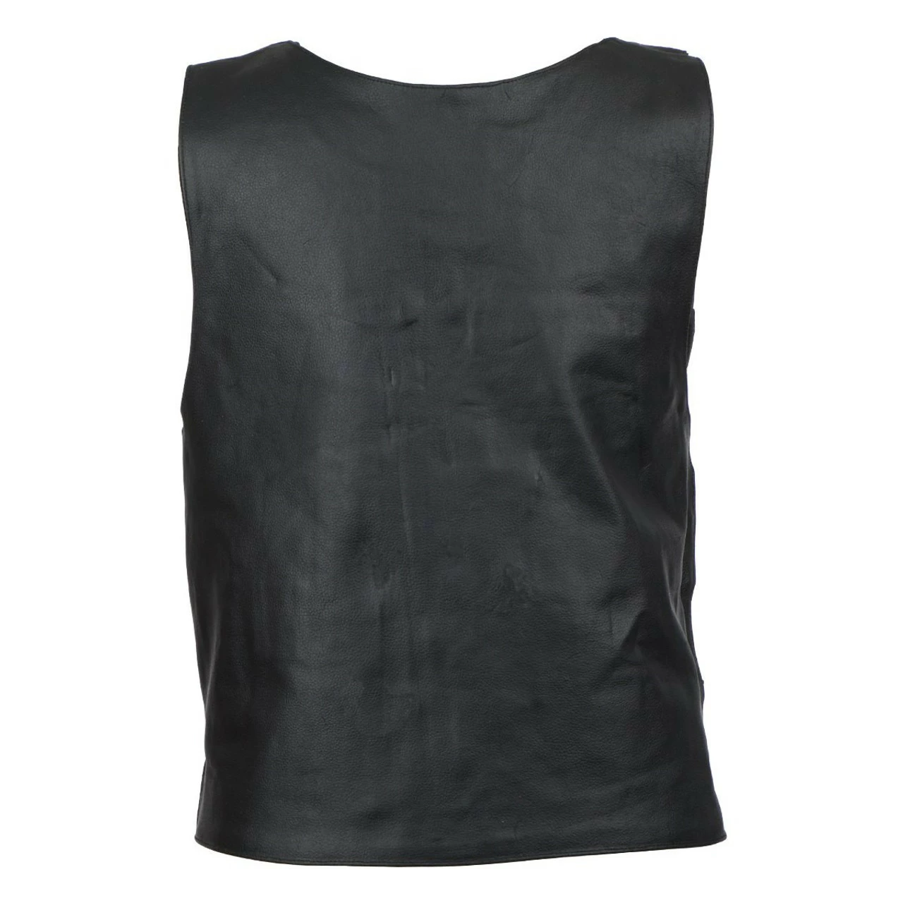 Vance MV101 Men's Bulletproof Style Biker Leather Motorcycle Vest - Image 2