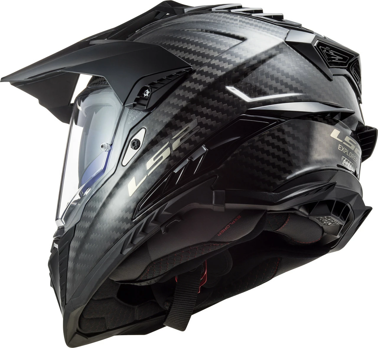 LS2 Explorer C Solid Matte Carbon Adventure Motorcycle Helmet 5 LS2 Explorer C Solid Matte Carbon Adventure Motorcycle Helmet - Image 3