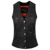 Women's Five Snap Leather Vest With Conceal Carry Pocket -100 Percent Shop 1529755 30788.1668202373