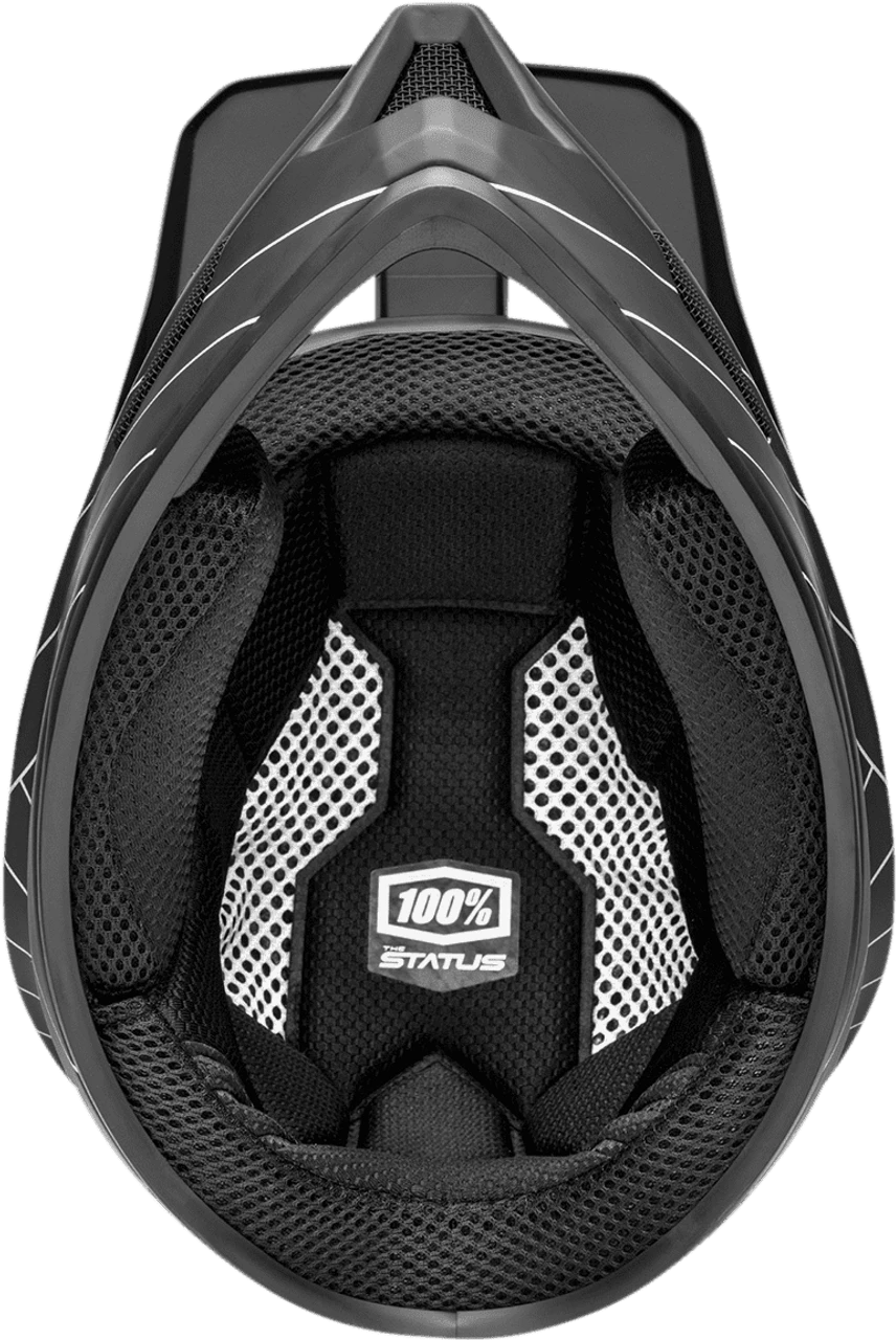 100% STATUS Youth Essential Black Motorcycle Helmet - Image 2