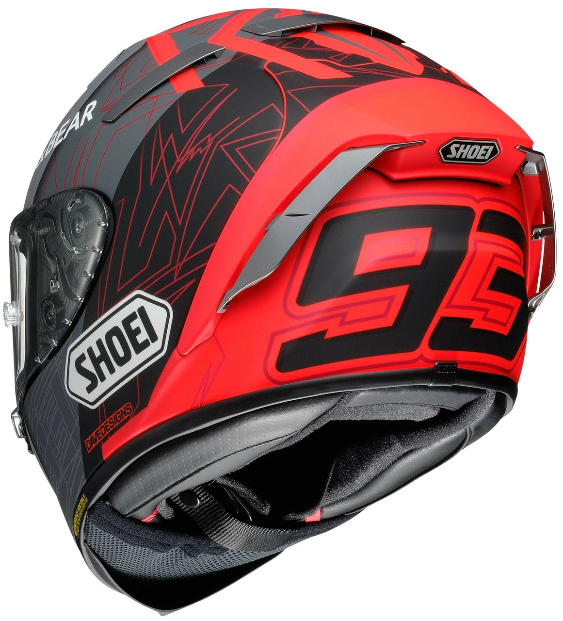 Shoei X-Fourteen Marquez Black Concept 2 Full Face Motorcycle Helmet 3 Shoei X-Fourteen Marquez Black Concept 2 Full Face Motorcycle Helmet