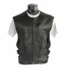 Jafrum MV904 SWAT Team Bulletproof Style Cowhide Biker Motorcycle Leather Vest