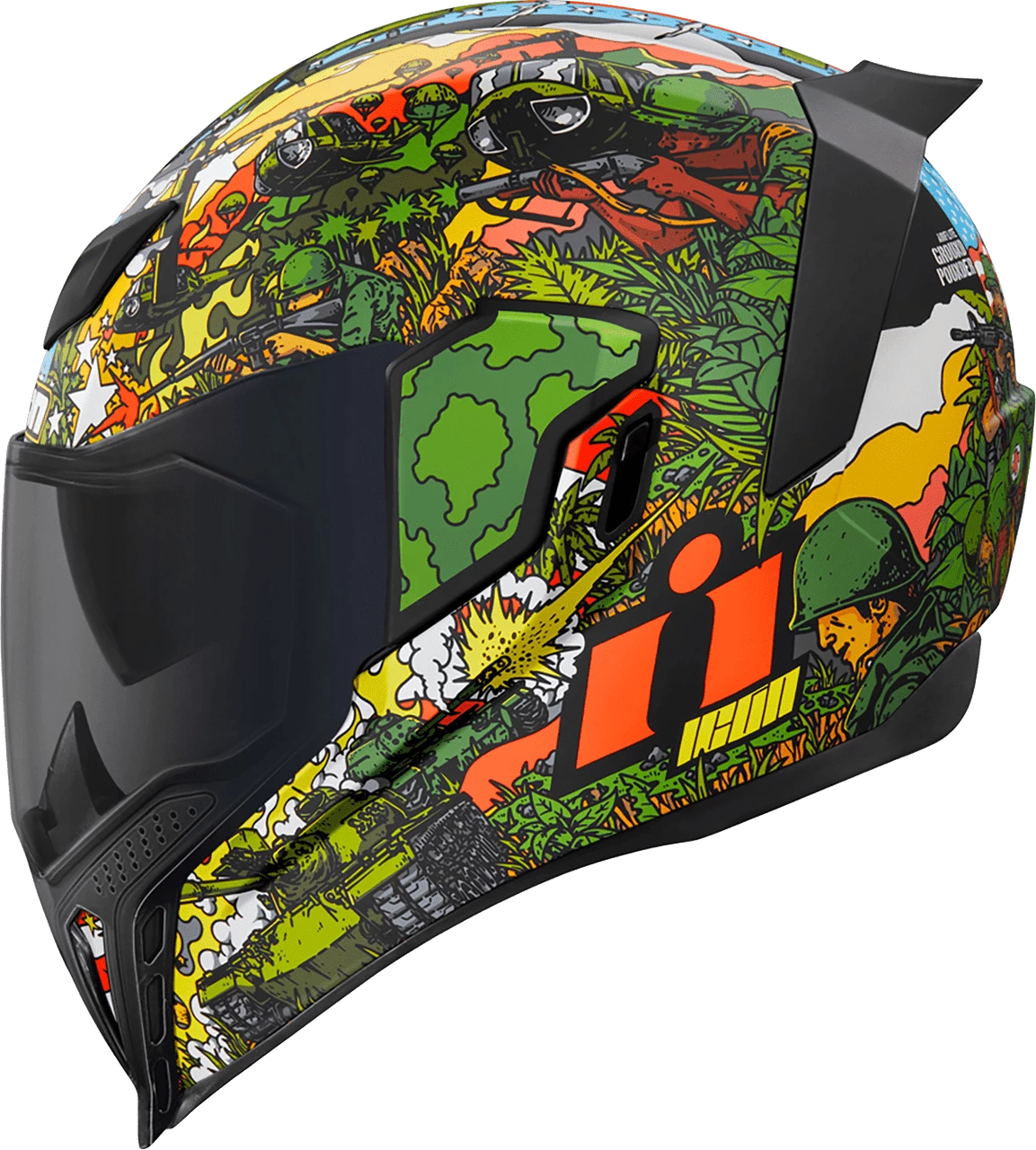 Icon Airflite Ground Pounder GP23 Full Face Motorcycle Helmet 4 Icon Airflite Ground Pounder GP23 Full Face Motorcycle Helmet - Image 2