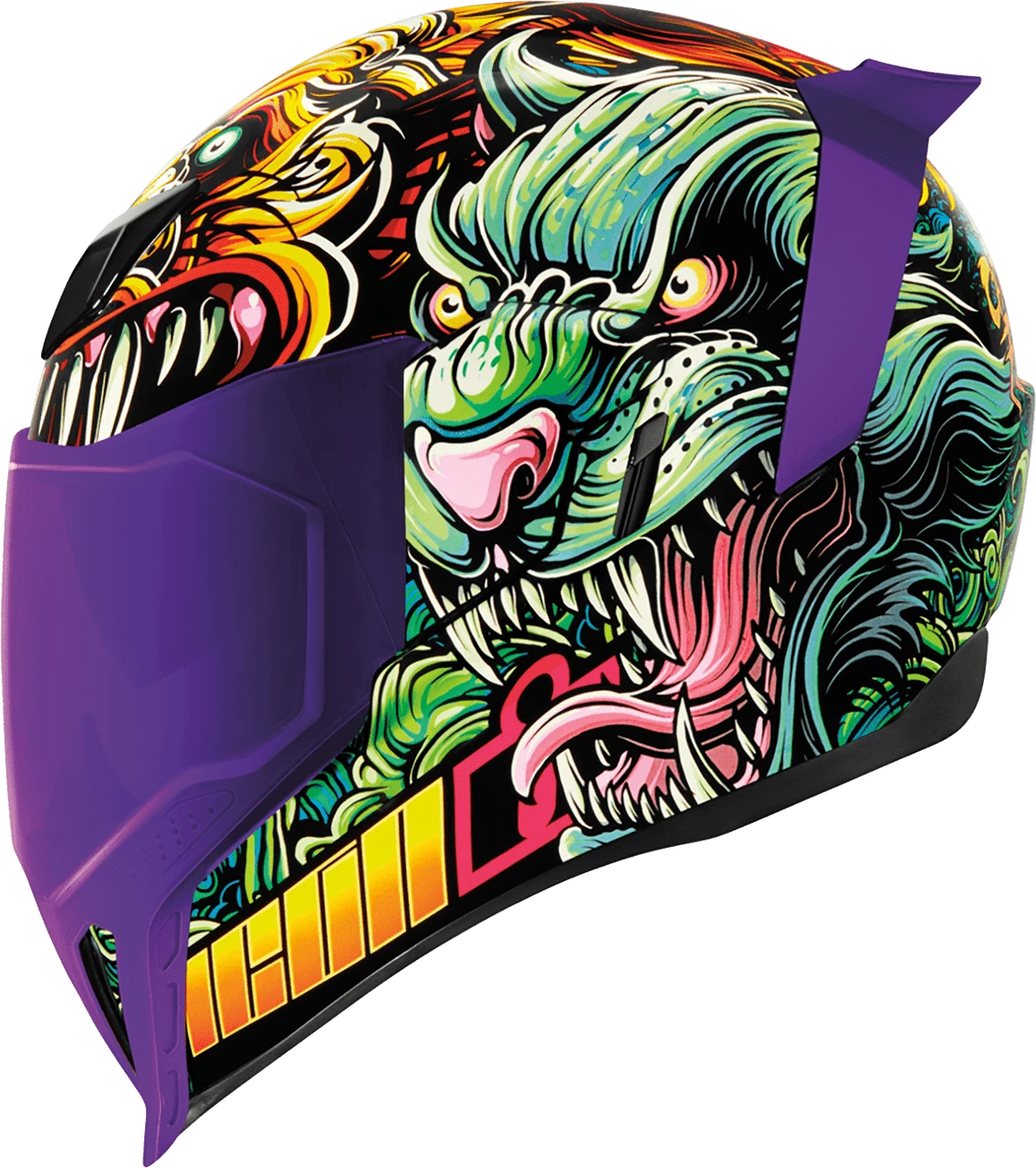 Icon Airflite Cat Scratch Fever Motorcycle Helmet 3 Icon Airflite Cat Scratch Fever Motorcycle Helmet