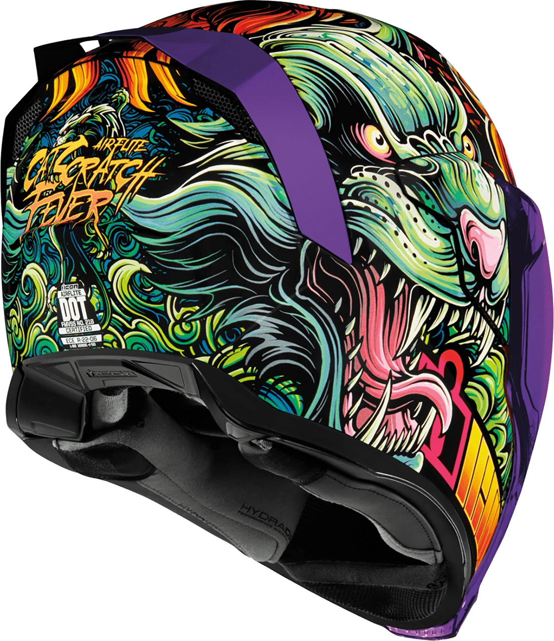 Icon Airflite Cat Scratch Fever Motorcycle Helmet 4 Icon Airflite Cat Scratch Fever Motorcycle Helmet - Image 2