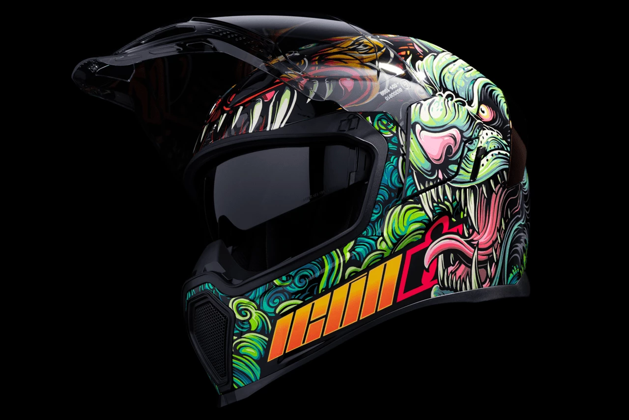 Icon Airflite Cat Scratch Fever Motorcycle Helmet 9 Icon Airflite Cat Scratch Fever Motorcycle Helmet - Image 7