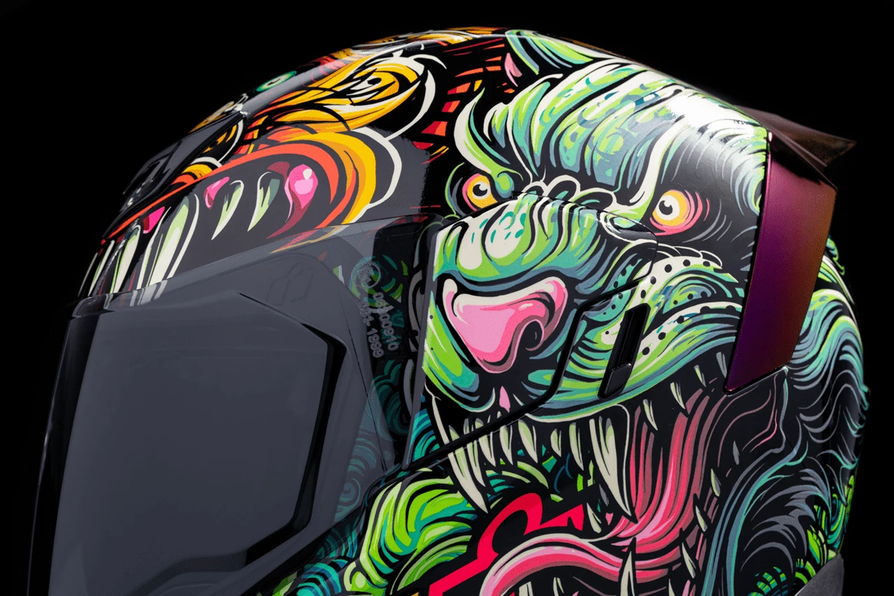 Icon Airflite Cat Scratch Fever Motorcycle Helmet 13 Icon Airflite Cat Scratch Fever Motorcycle Helmet - Image 11