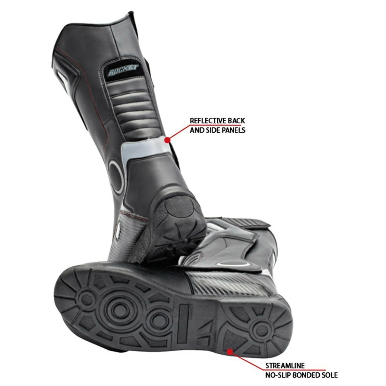 Joe Rocket Ballistic Touring Mens Motorcycle Riding Boots - Image 4