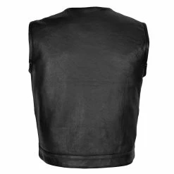 High Mileage HMM919 Mens Black Premium Cowhide Leather SOA Style Club Vest With Quick Access Conceal Carry Pocket 10 High Mileage HMM919 Mens Black Premium Cowhide Leather SOA Style Club Vest With Quick Access Conceal Carry Pocket -100 Percent Shop 24850 17956.1661286528