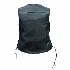 Vance Leather Ladies Economy Leather Five-Snap Lace Side Vest