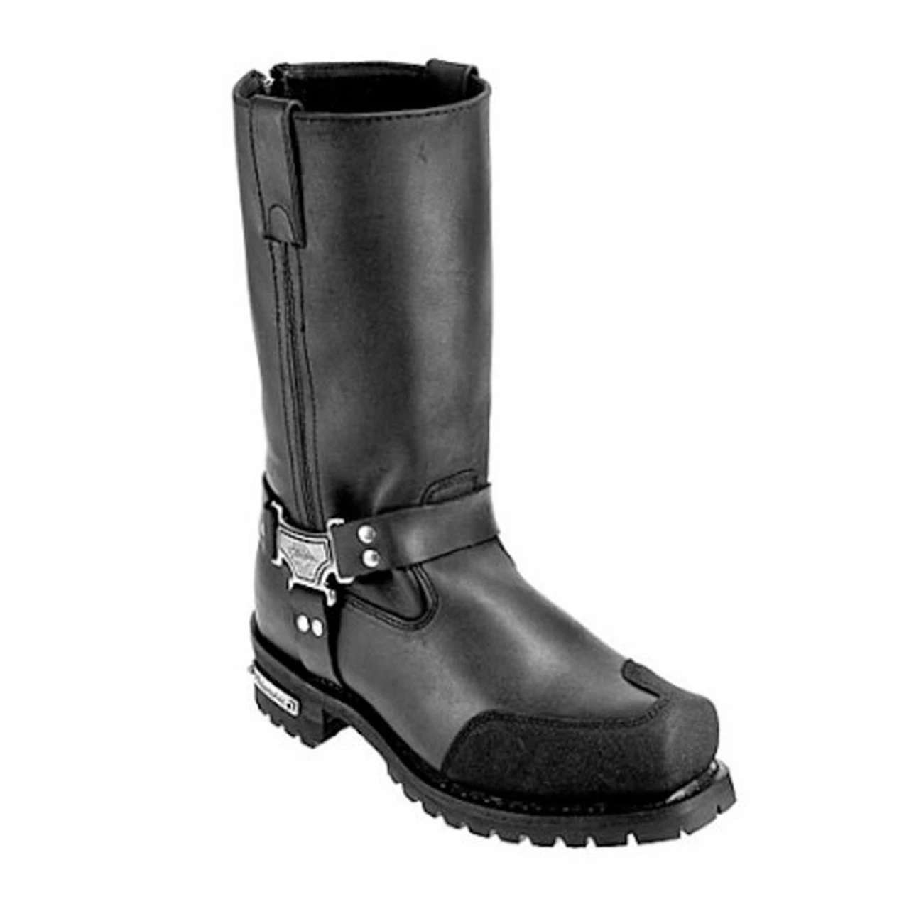 Mens Milwaukee Motorcycle Clothing Company MMCC Drag Harness Motorbike Biker Riding Black Leather Boots - Image 3