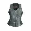 High Mileage HML1038DG Womens Distressed Gray Premium Soft Goatskin Leather Vest With Twill Lace And Grommet Highlights 2 High Mileage HML1038DG Womens Distressed Gray Premium Soft Goatskin Leather Vest With Twill Lace And Grommet Highlights -100 Percent Shop 31852 88012.1661286201