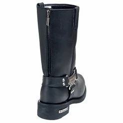 Mens Milwaukee Motorcycle Clothing Company MMCC Classic Harness Motorbike Biker Riding Black Leather Boots -100 Percent Shop 32281 97590.1661286150