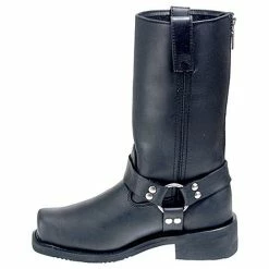 Mens Milwaukee Motorcycle Clothing Company MMCC Classic Harness Motorbike Biker Riding Black Leather Boots -100 Percent Shop 32287 53259.1661286157