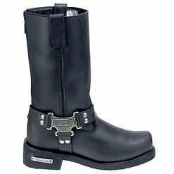 Mens Milwaukee Motorcycle Clothing Company MMCC Classic Harness Motorbike Biker Riding Black Leather Boots -100 Percent Shop 32289 09957.1661286159