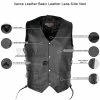 Vance VL902S Mens Black Side Lace Leather Vest -100 Percent Shop 32552 13416.1661286548