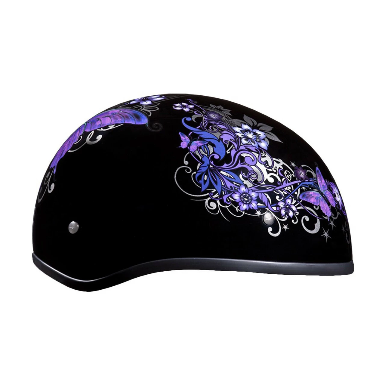 Daytona Women's Skull Cap Butterfly Half Helmet 3 Daytona Women's Skull Cap Butterfly Half Helmet