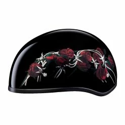 Daytona Women's Skull Cap Barbed Roses Half Helmet 8 Daytona Women's Skull Cap Barbed Roses Half Helmet -100 Percent Shop 34744 39877.1661286334