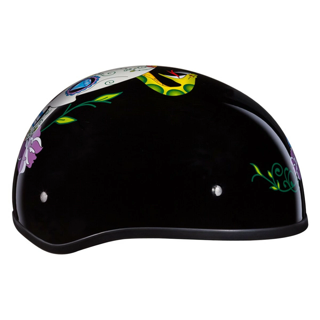 Daytona Skull Cap Diamond Skull Half Helmet 4 Daytona Skull Cap Diamond Skull Half Helmet - Image 2
