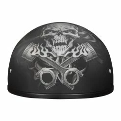 Daytona Skull Cap Pistons Skull Half Helmet 11 Daytona Skull Cap Pistons Skull Half Helmet -100 Percent Shop 34847 69565.1661286585