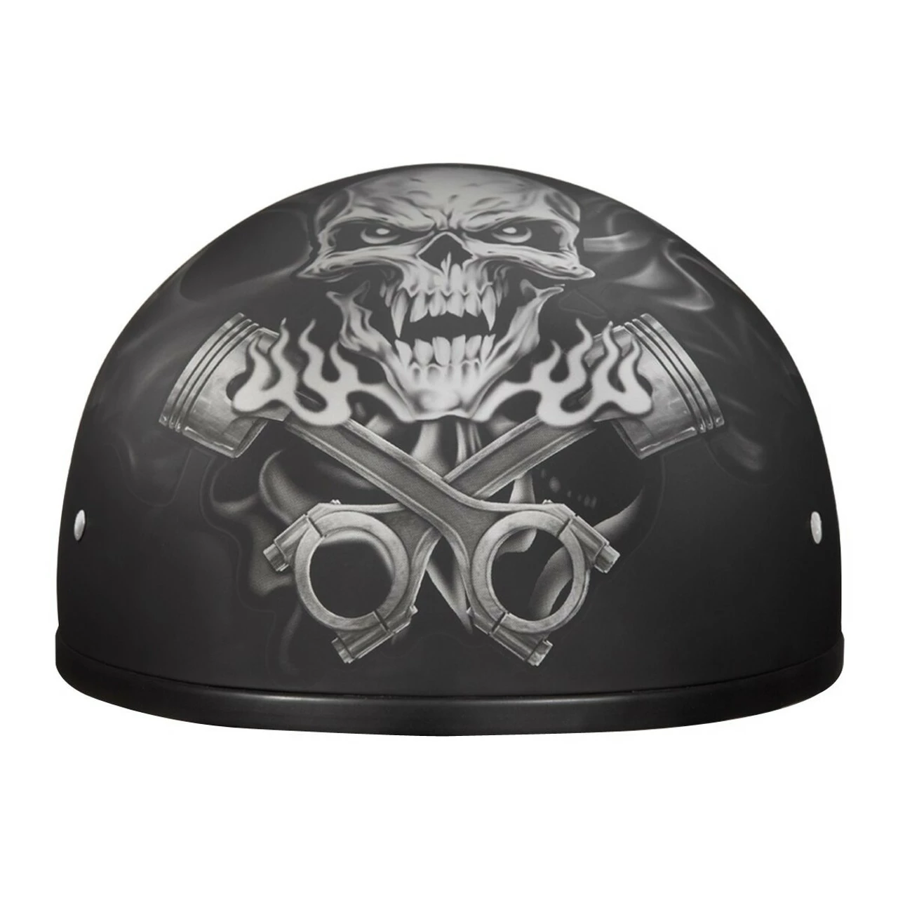 Daytona Skull Cap Pistons Skull Half Helmet 6 Daytona Skull Cap Pistons Skull Half Helmet - Image 4
