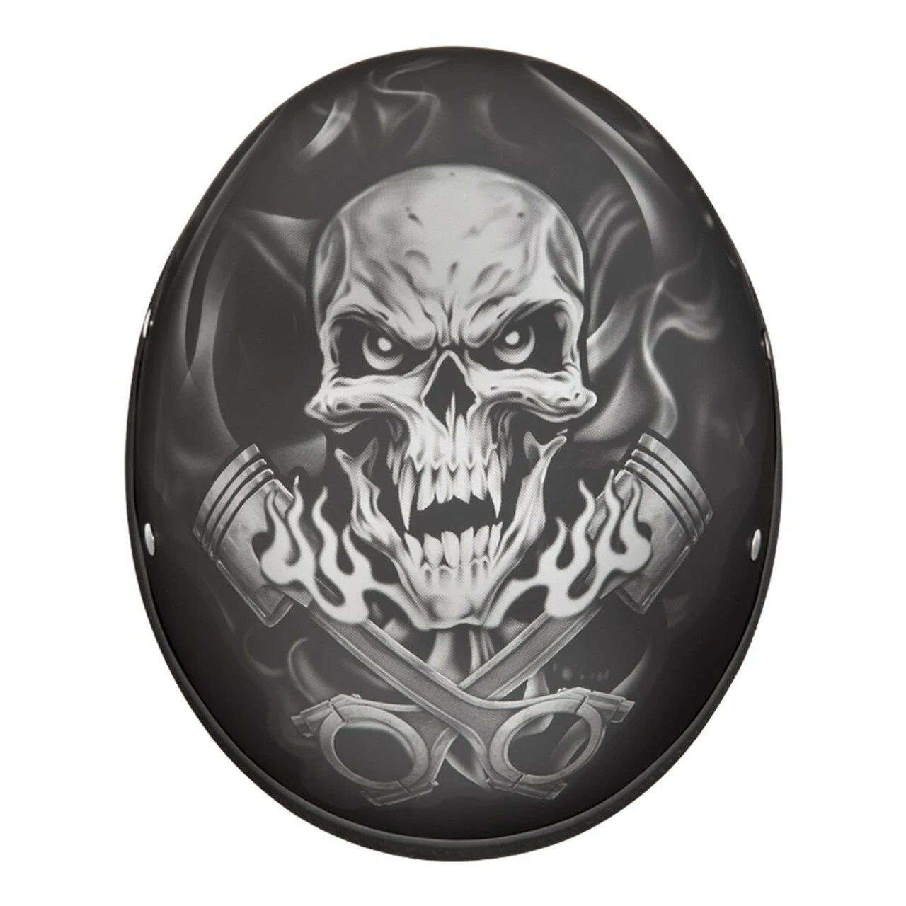 Daytona Skull Cap Pistons Skull Half Helmet 7 Daytona Skull Cap Pistons Skull Half Helmet - Image 5