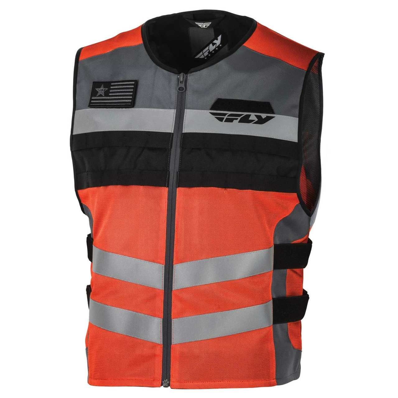 Fly Fast-Pass High Visibility Orange Or Yellow Motorcycle Safety Vest - Image 2