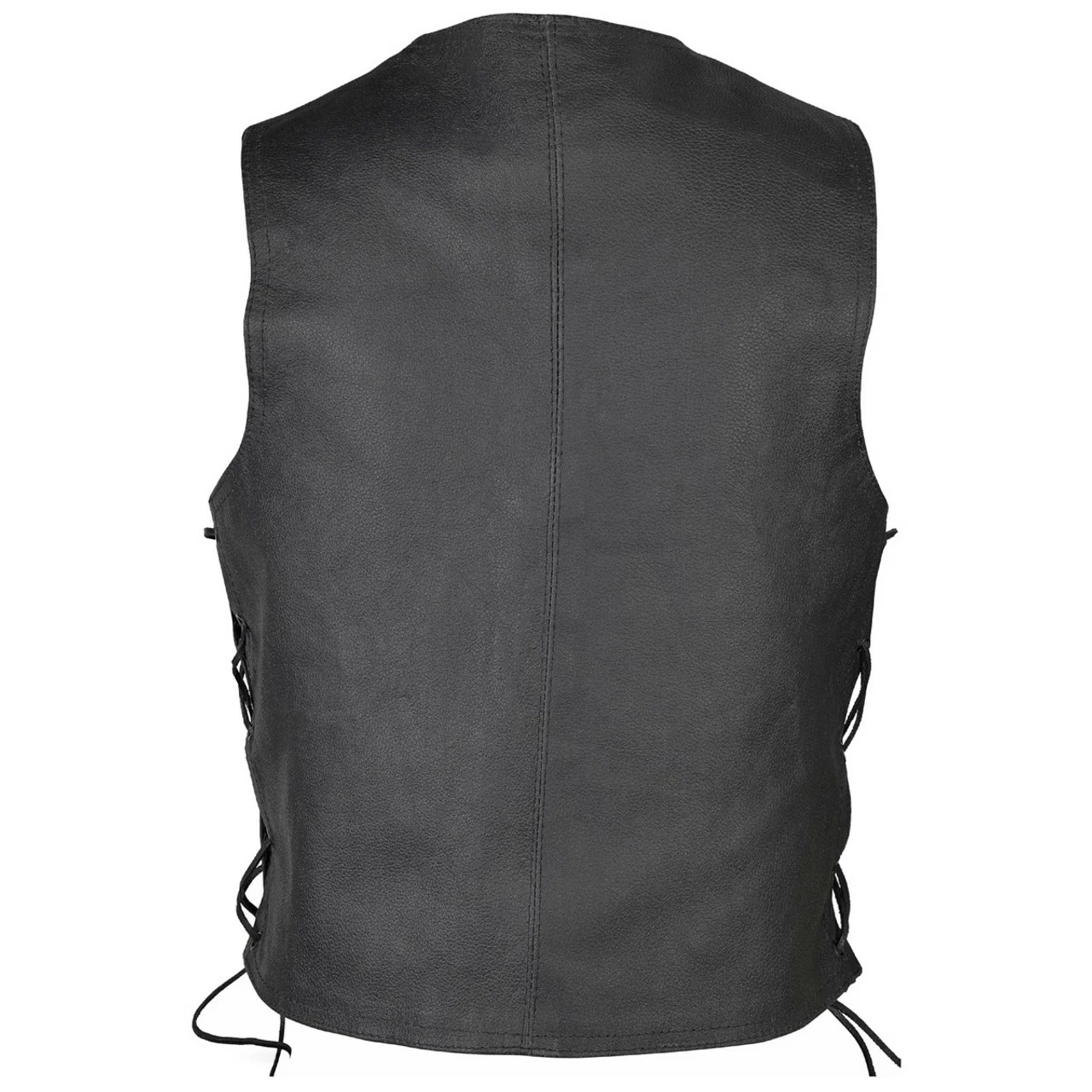 Vance VK902S Kids Boys Girls Childrens Lace Side Biker Motorcycle Style Leather Vest - Image 3