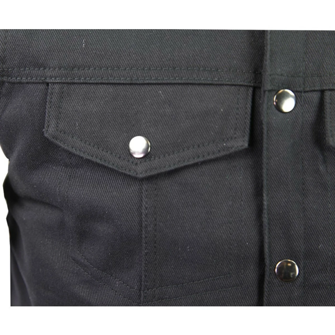 Vance VB920 Mens Black Heavy Duty Concealed Carry Denim Motorcycle Vest 7 Vance VB920 Mens Black Heavy Duty Concealed Carry Denim Motorcycle Vest - Image 5