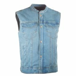 Highway 21 Iron Sights Club Collar Denim Vest