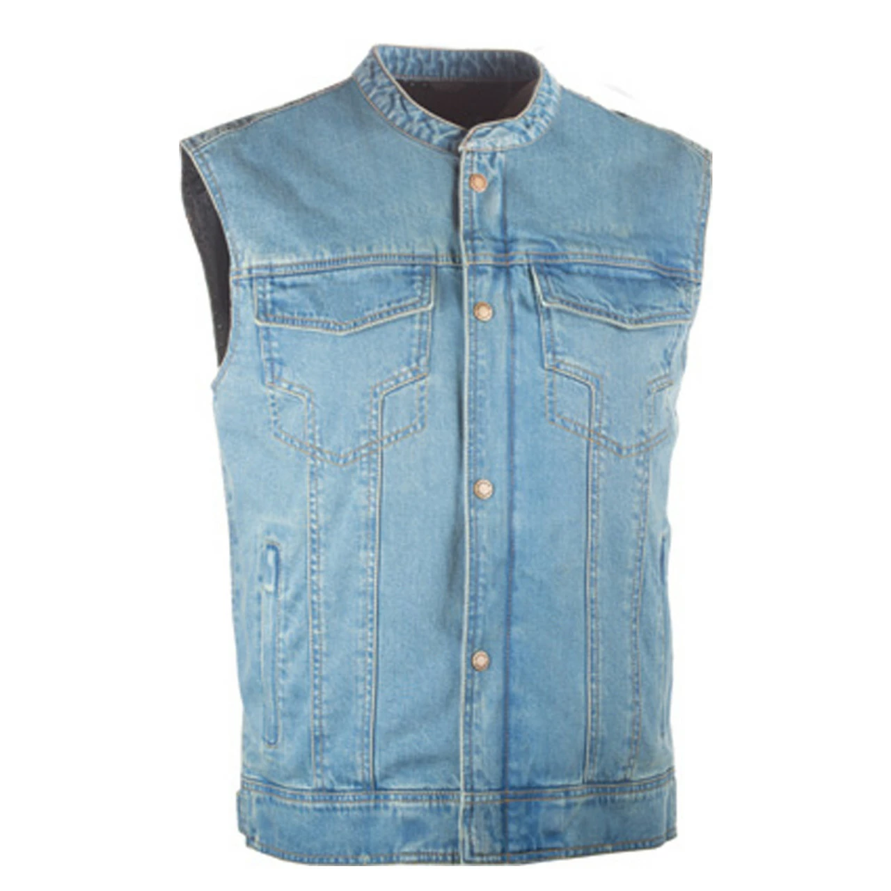 Highway 21 Iron Sights Club Collar Denim Vest
