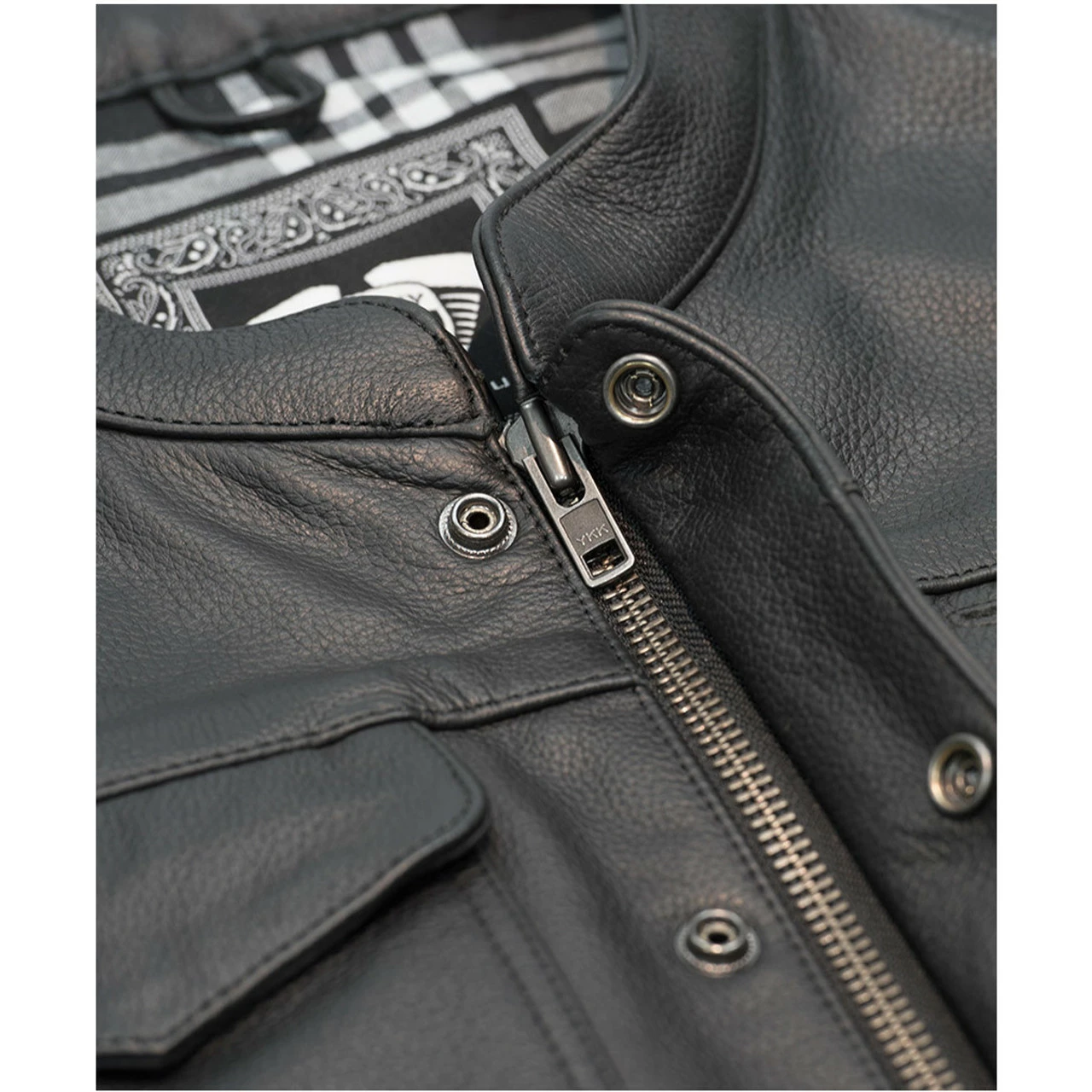Highway 21 Magnum Leather Motorcycle Vest - Image 3