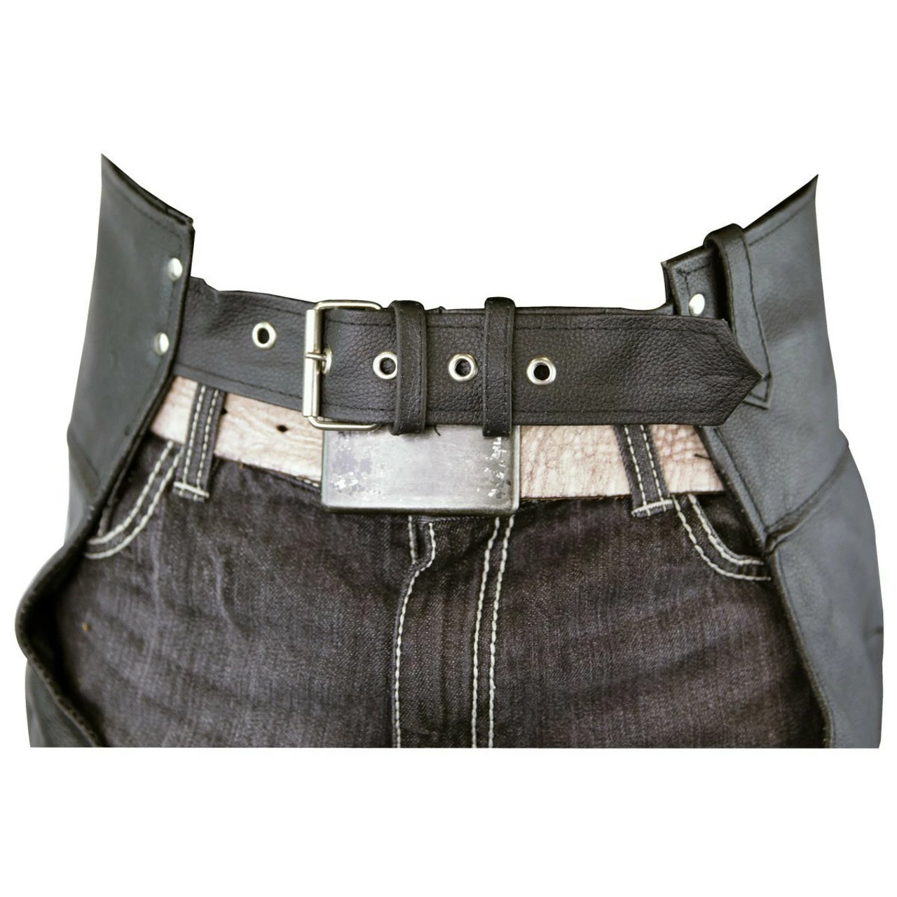 Vance Leather VL805S Mens And Womens All Season Black Zip-out Insulated Thermal Liner Biker Leather Motorcycle Chaps - Image 7