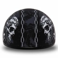 Daytona Skull Cap Skull Chains Half Helmet