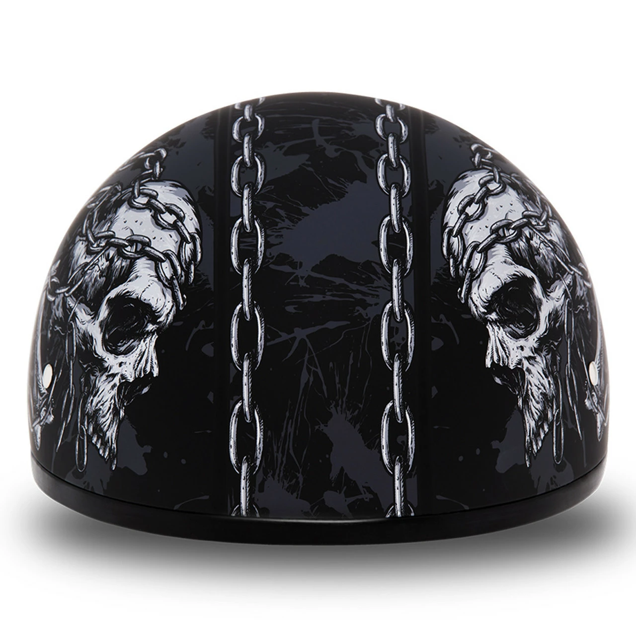 Daytona Skull Cap Skull Chains Half Helmet 3 Daytona Skull Cap Skull Chains Half Helmet