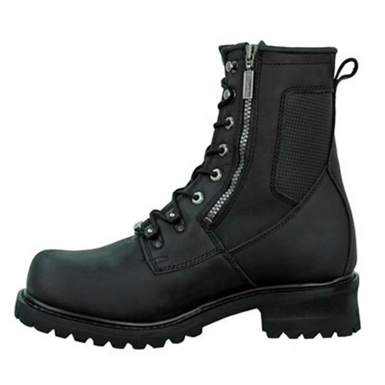 Mens Milwaukee Motorcycle Clothing Company MMCC Trooper Motorbike Biker Riding Black Leather Boots - Image 3