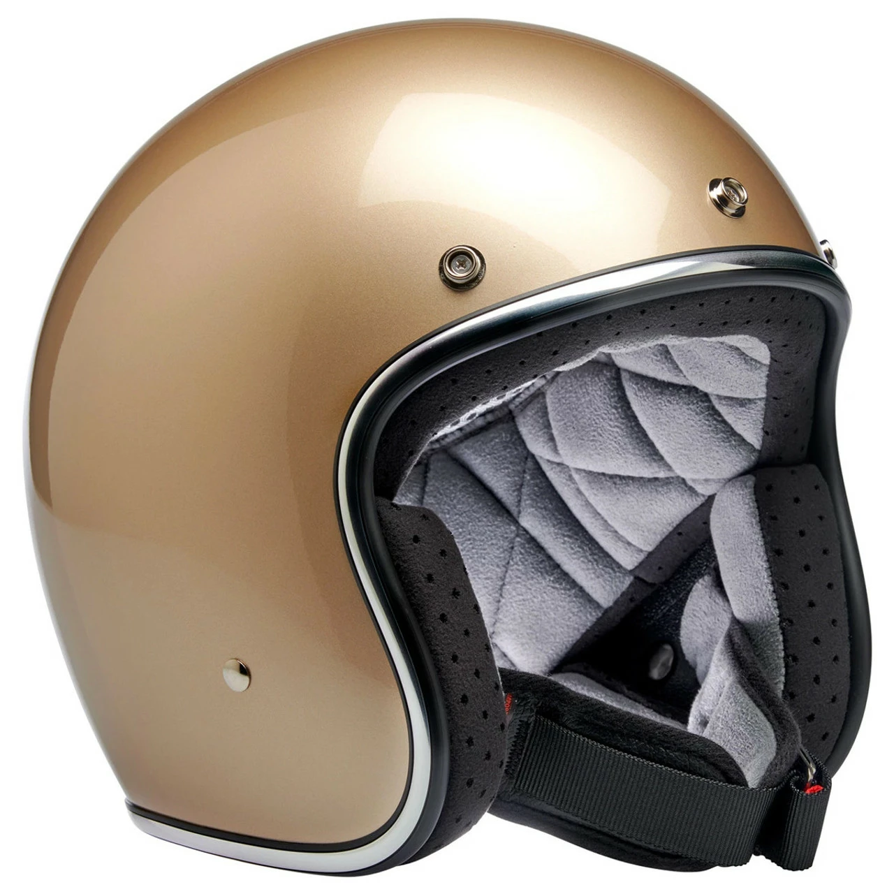 Biltwell Bonanza Metallic Champagne Helmet 3 Biltwell Bonanza Metallic Champagne Helmet