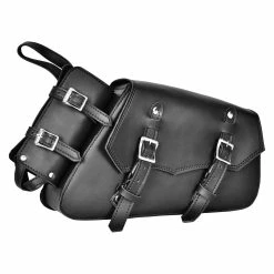 Vance VS151L Black Left Side Motorcycle Swing Arm Bag For Harley Honda Yamaha Kawasaki Indian Motorcycles