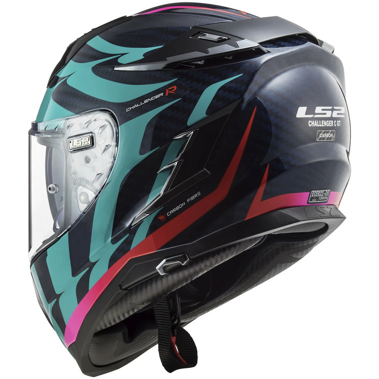 LS2 Challenger Carbon Flames Helmet - Image 2