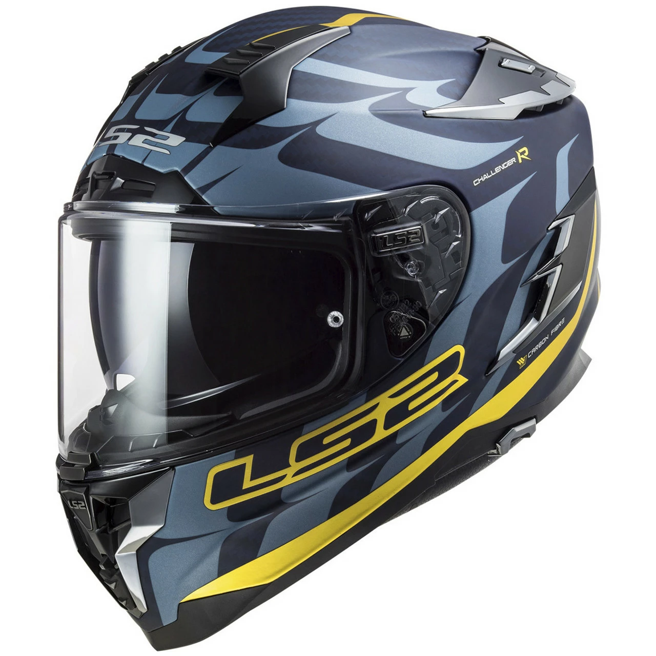 LS2 Challenger Carbon Flames Helmet - Image 4