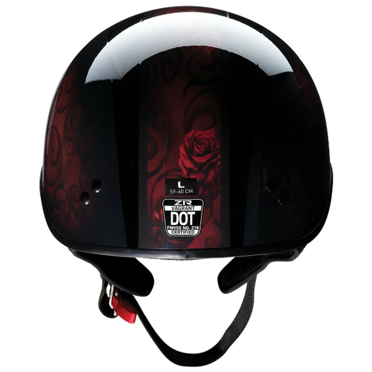 Z1R Vagrant Red Catrina Helmet 5 Z1R Vagrant Red Catrina Helmet - Image 3