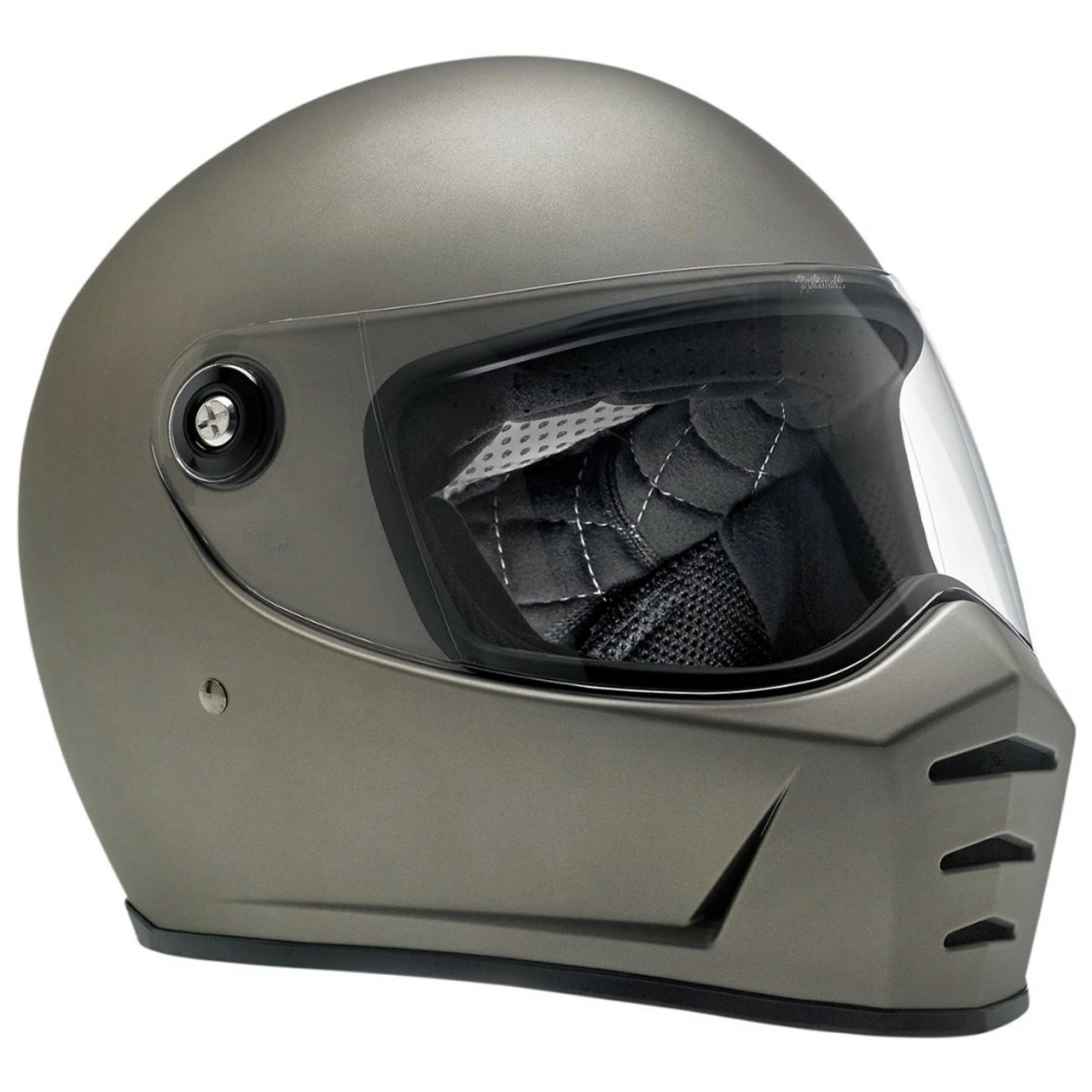 Biltwell Lane Splitter Flat Titanium Helmet - Image 2