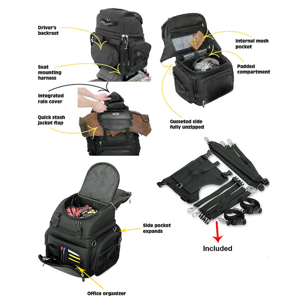 Saddlemen BR1800 Sissy Bar Bag 5 Saddlemen BR1800 Sissy Bar Bag - Image 3